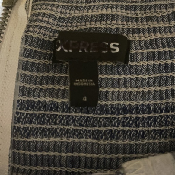 Express striped cutout linen blend midi dress - Picture 6 of 6